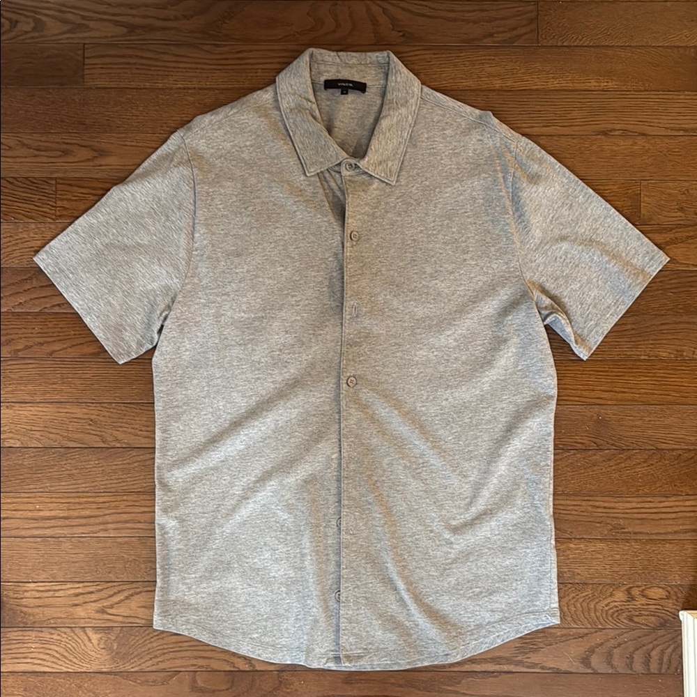 Vince Heather Gray Casual Button Down Shirt